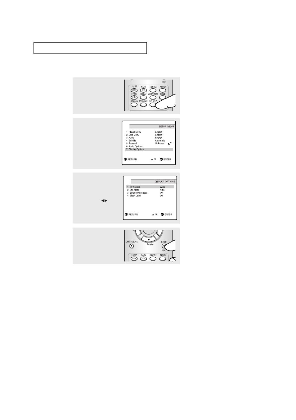 Setting up the display options, D v d o | Samsung CXM 2785TP User Manual | Page 74 / 99