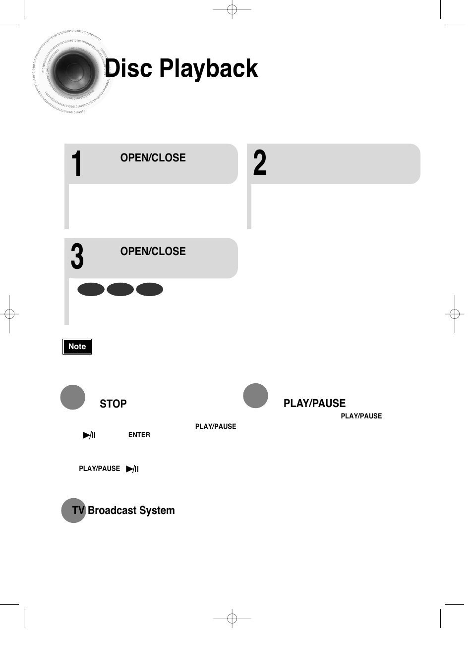 Operation, Disc playback, 19 disc playback | Samsung HT-DS100 User Manual | Page 20 / 66