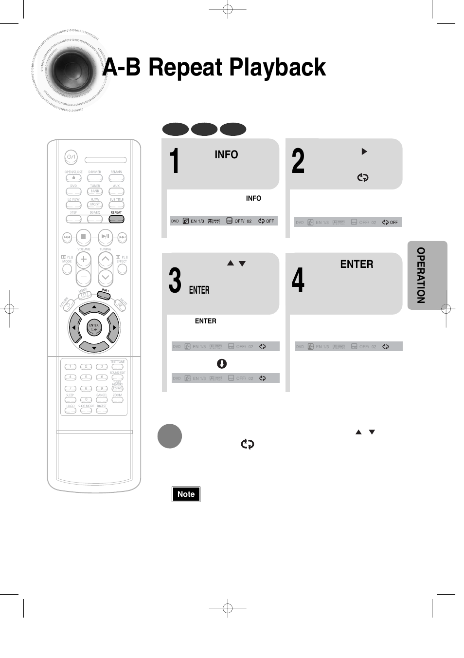 A-b repeat playback, A-b repeat playback 28 | Samsung HT-DS100 User Manual | Page 29 / 66