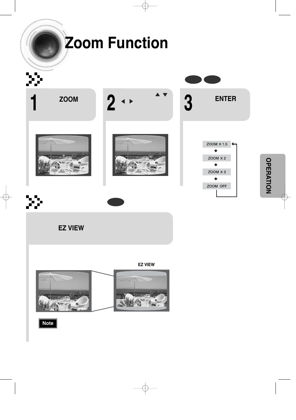 Zoom function, 30 zoom function, Zoom (screen enlarge) function | Aspect ratio | Samsung HT-DS100 User Manual | Page 31 / 66