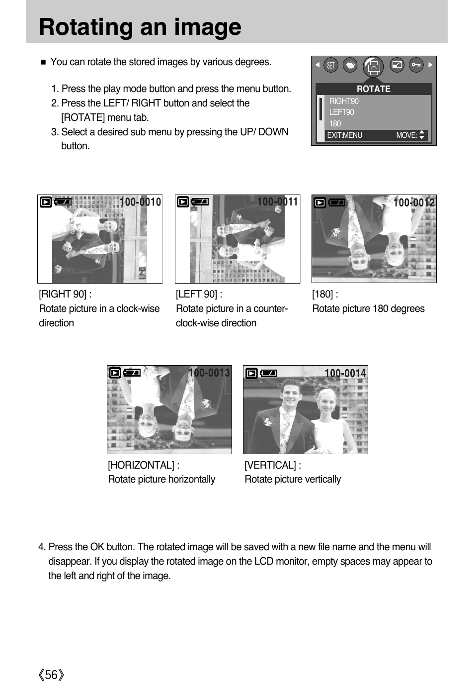 Rotating an image | Samsung A502 User Manual | Page 56 / 108