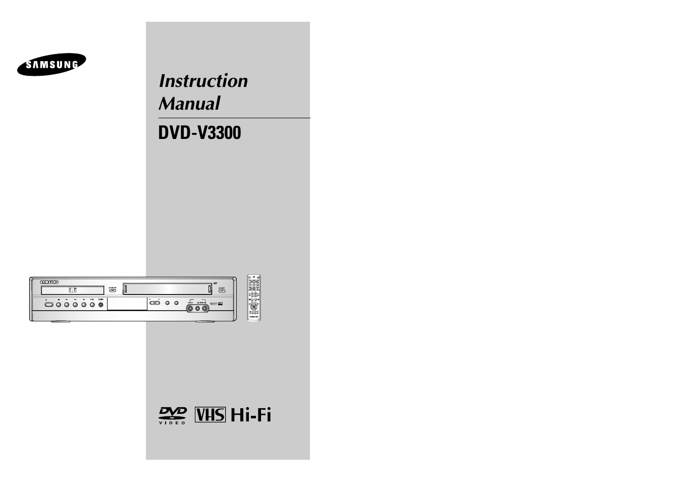 Samsung DVD-V3300 User Manual | 35 pages