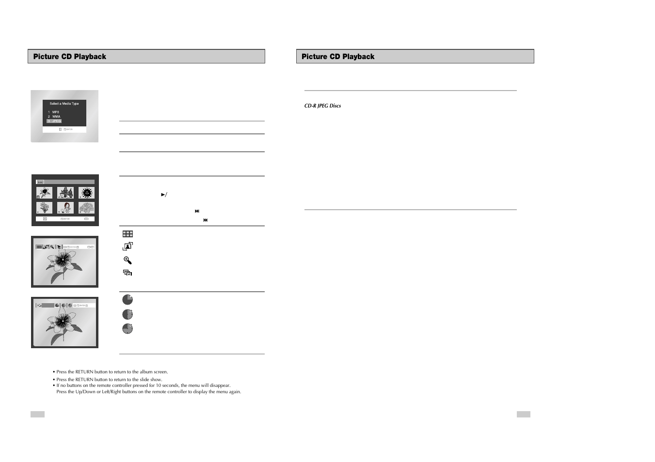 Picture cd playback | Samsung DVD-V3300 User Manual | Page 26 / 35