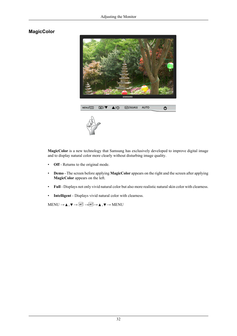 Magiccolor | Samsung SyncMaster 953BW User Manual | Page 33 / 64