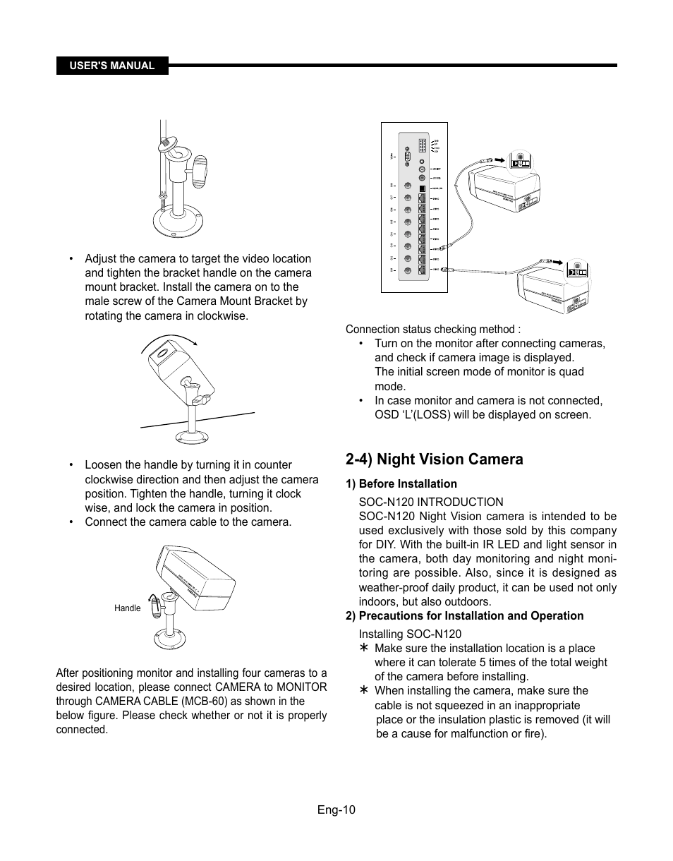 4) night vision camera | Samsung SMT-190Dx User Manual | Page 10 / 354