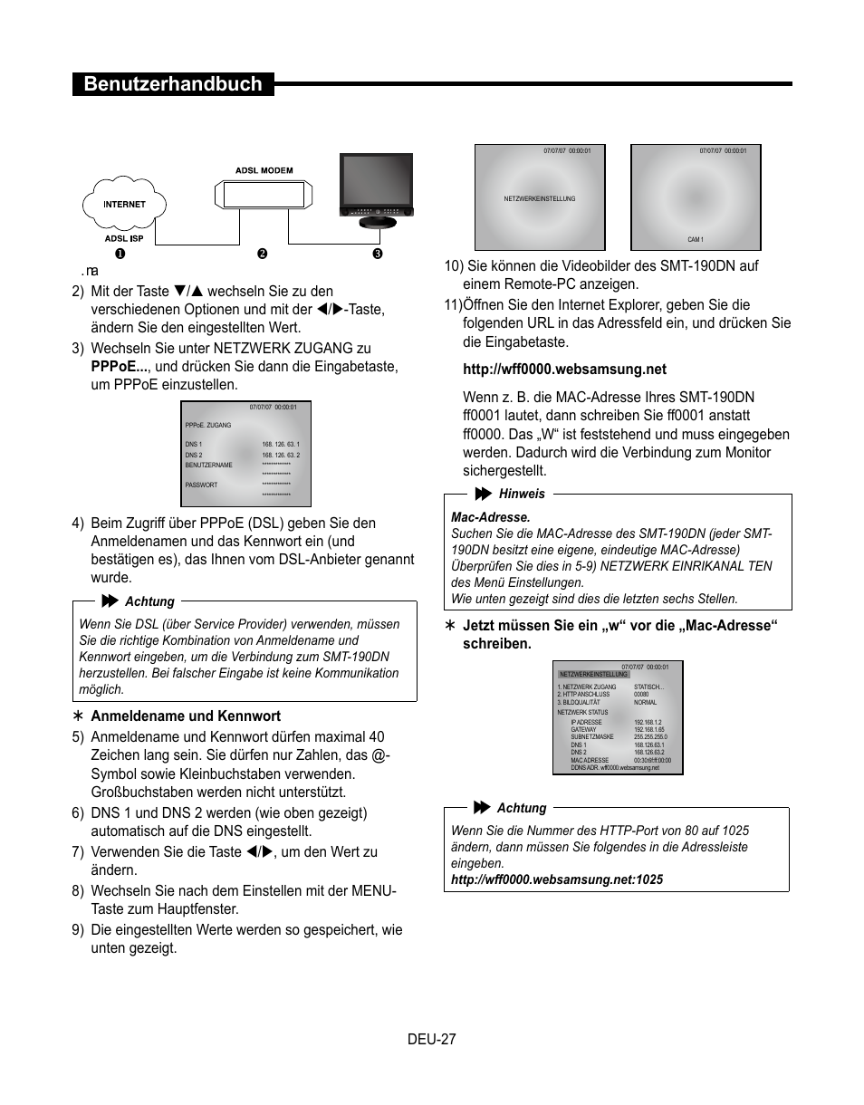 Benutzerhandbuch, Deu-7 | Samsung SMT-190Dx User Manual | Page 163 / 354