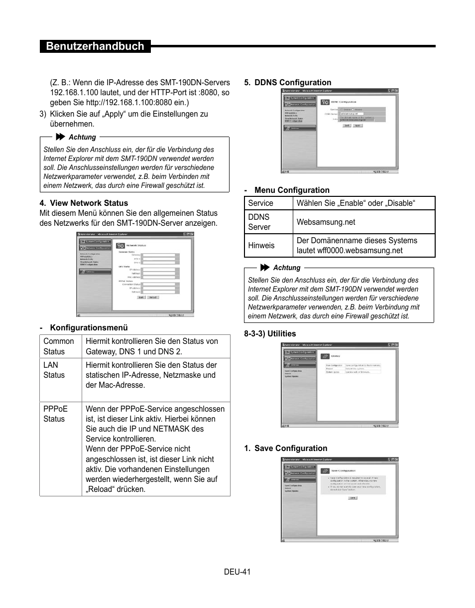 Benutzerhandbuch | Samsung SMT-190Dx User Manual | Page 177 / 354