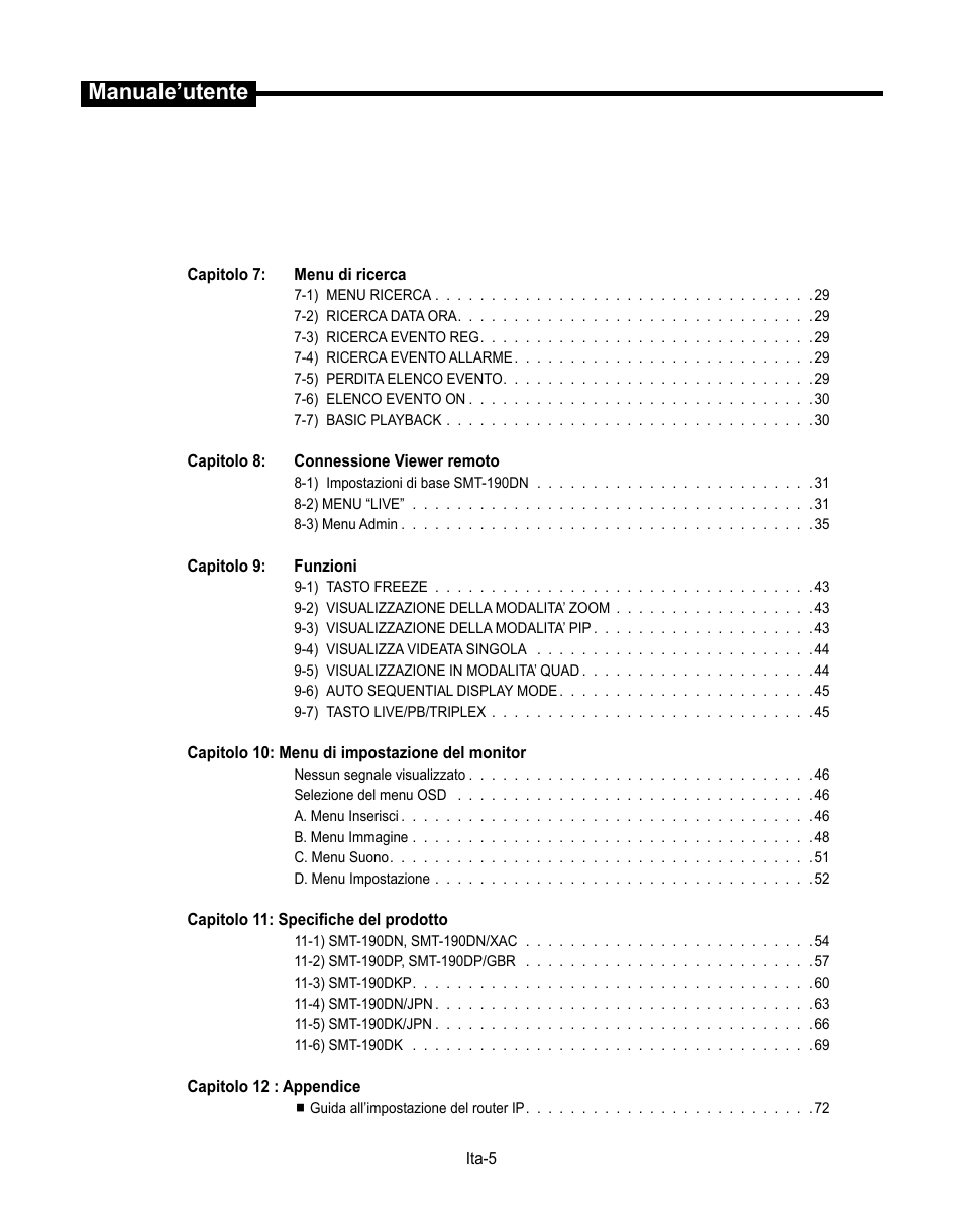 Manuale’utente | Samsung SMT-190Dx User Manual | Page 217 / 354