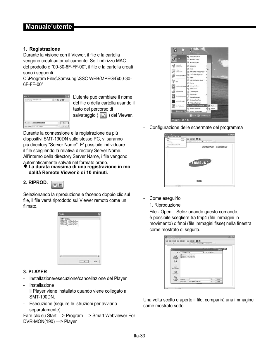 Manuale’utente | Samsung SMT-190Dx User Manual | Page 245 / 354