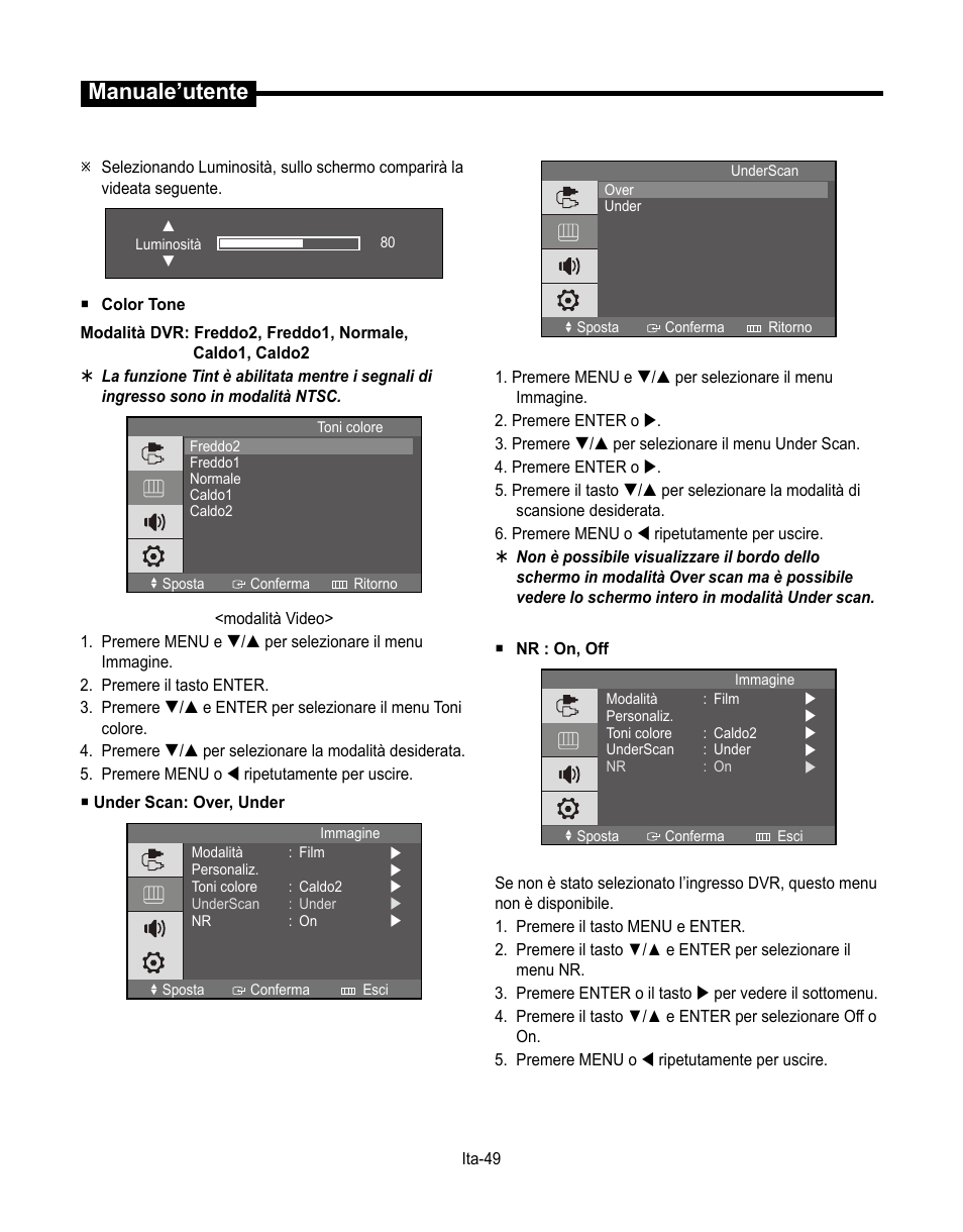 Manuale’utente | Samsung SMT-190Dx User Manual | Page 261 / 354