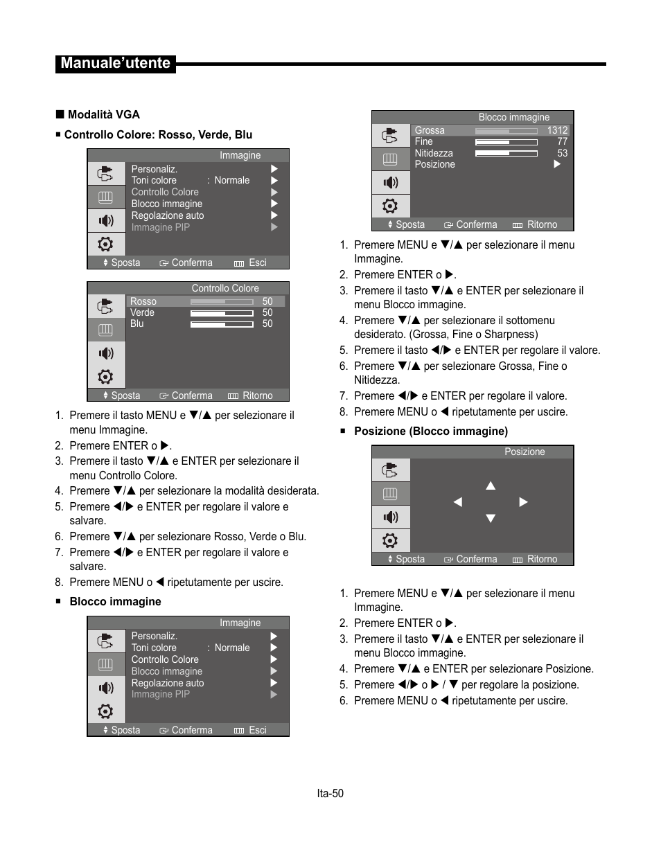 Manuale’utente | Samsung SMT-190Dx User Manual | Page 262 / 354