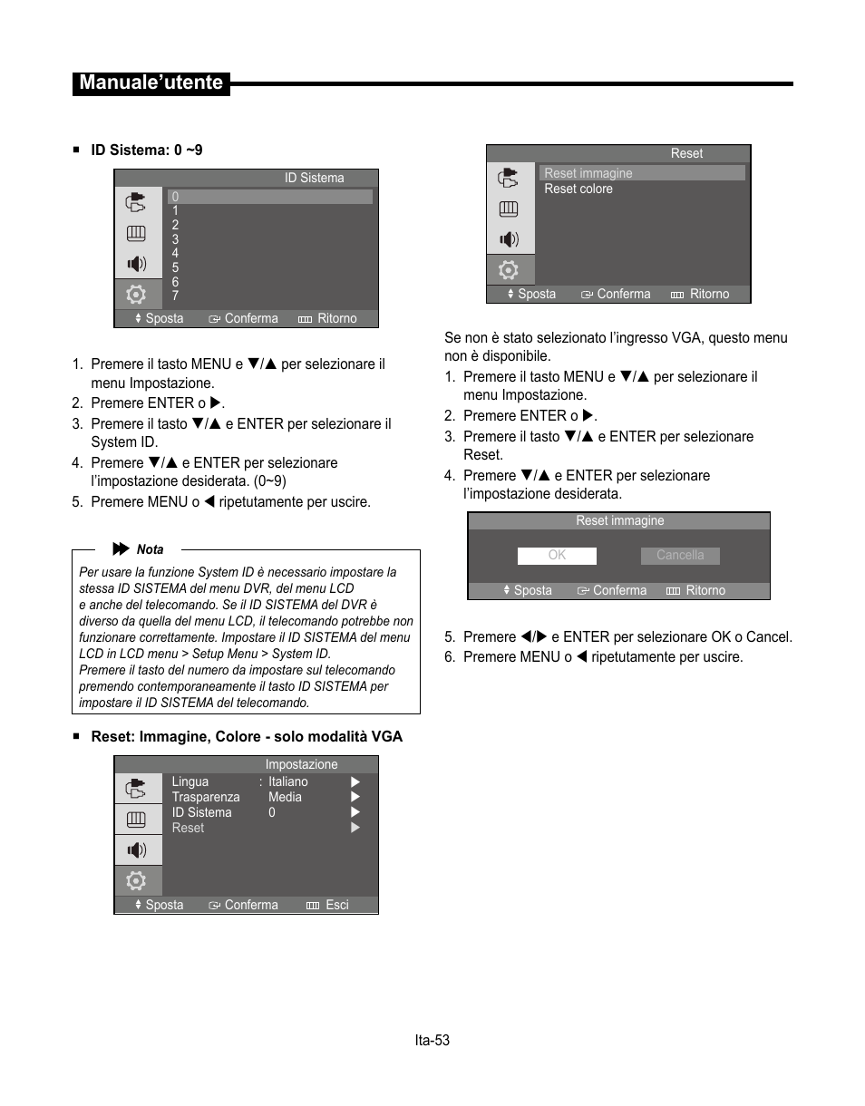 Manuale’utente | Samsung SMT-190Dx User Manual | Page 265 / 354