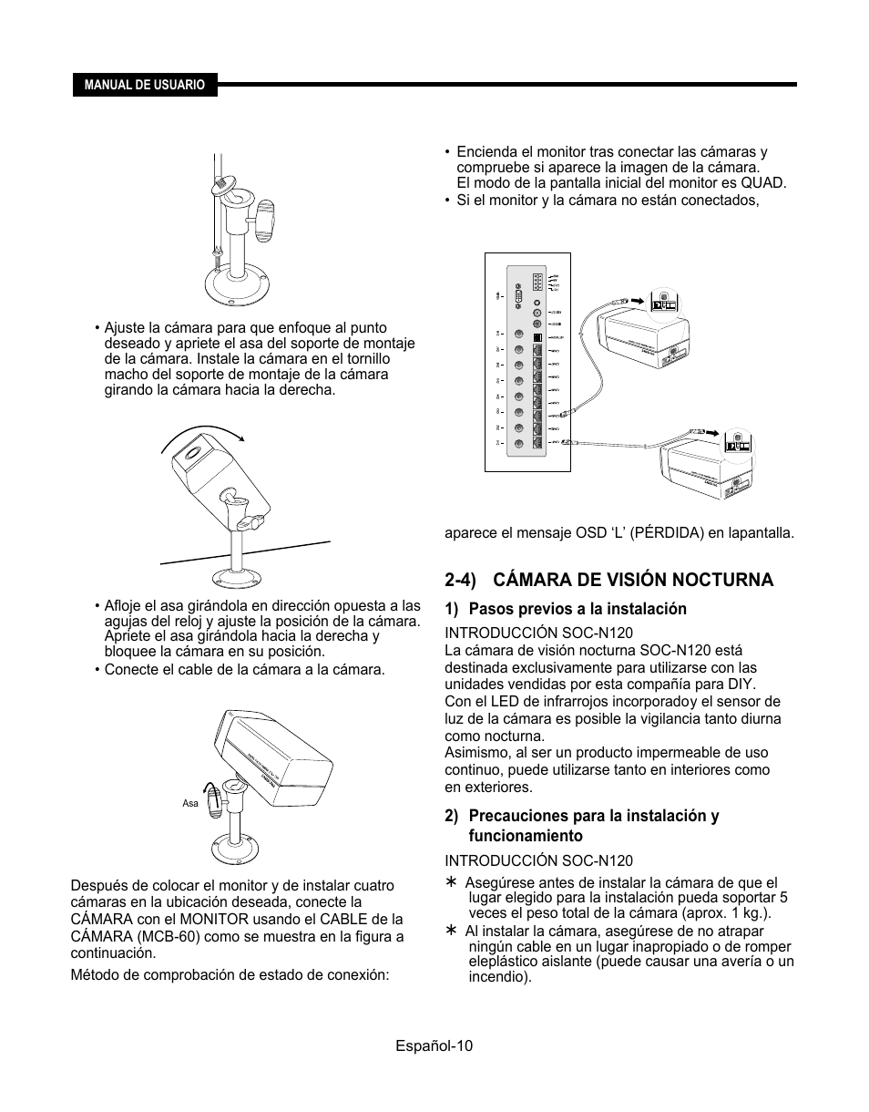 4) cámara de visión nocturna | Samsung SMT-190Dx User Manual | Page 296 / 354