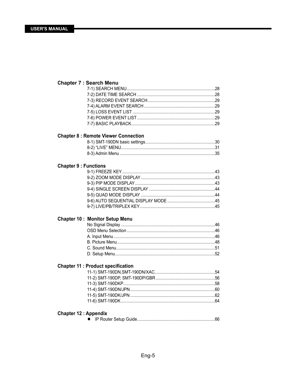 Samsung SMT-190Dx User Manual | Page 5 / 354