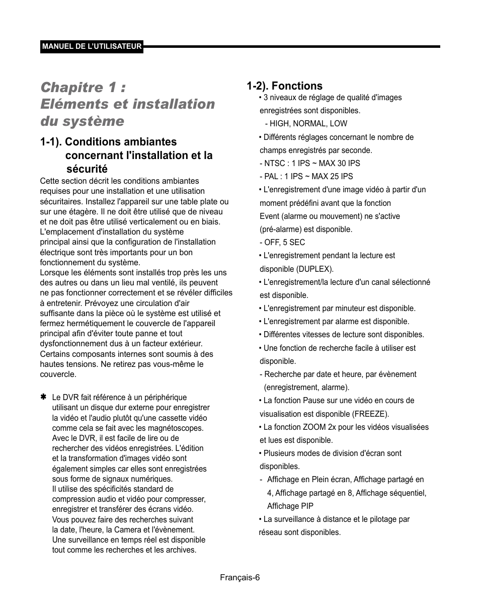 Chapitre 1 : eléments et installation du système, 2). fonctions | Samsung SMT-190Dx User Manual | Page 74 / 354