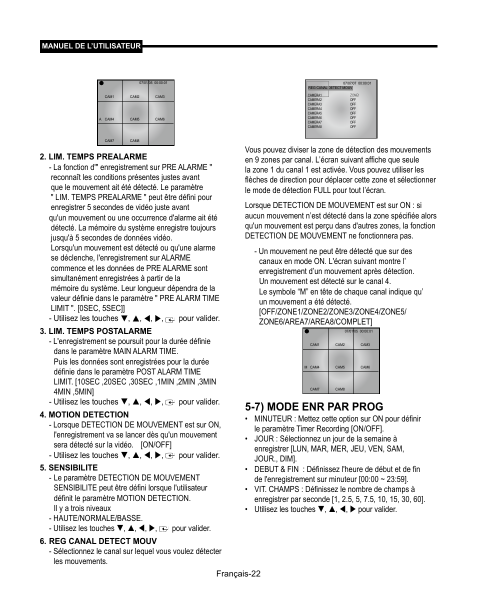 7) mode enr par prog, Français | Samsung SMT-190Dx User Manual | Page 90 / 354