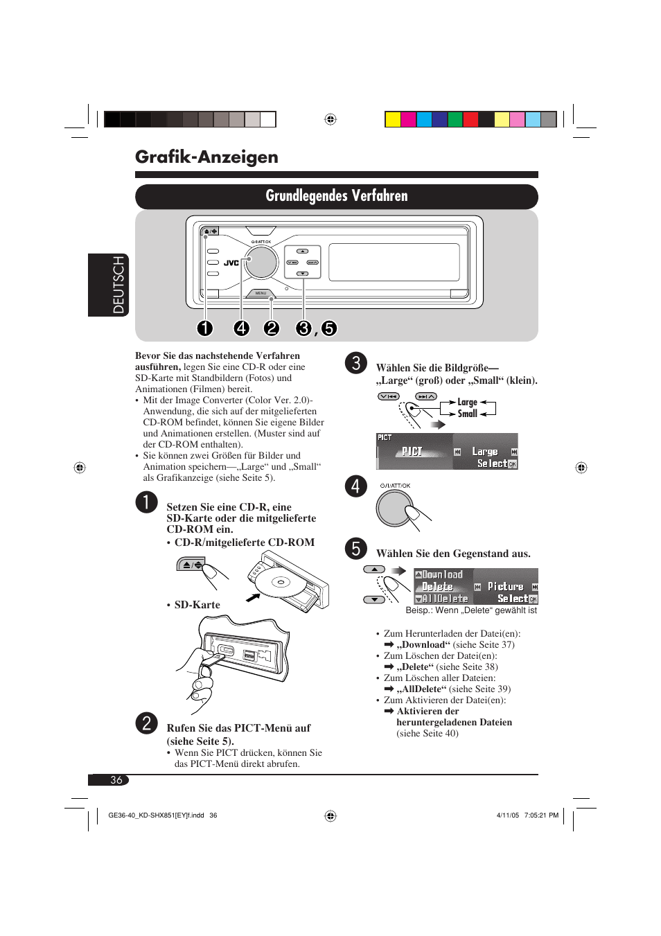 Grafik-anzeigen, Grundlegendes verfahren | JVC KD-SHX851 User Manual | Page 100 / 195