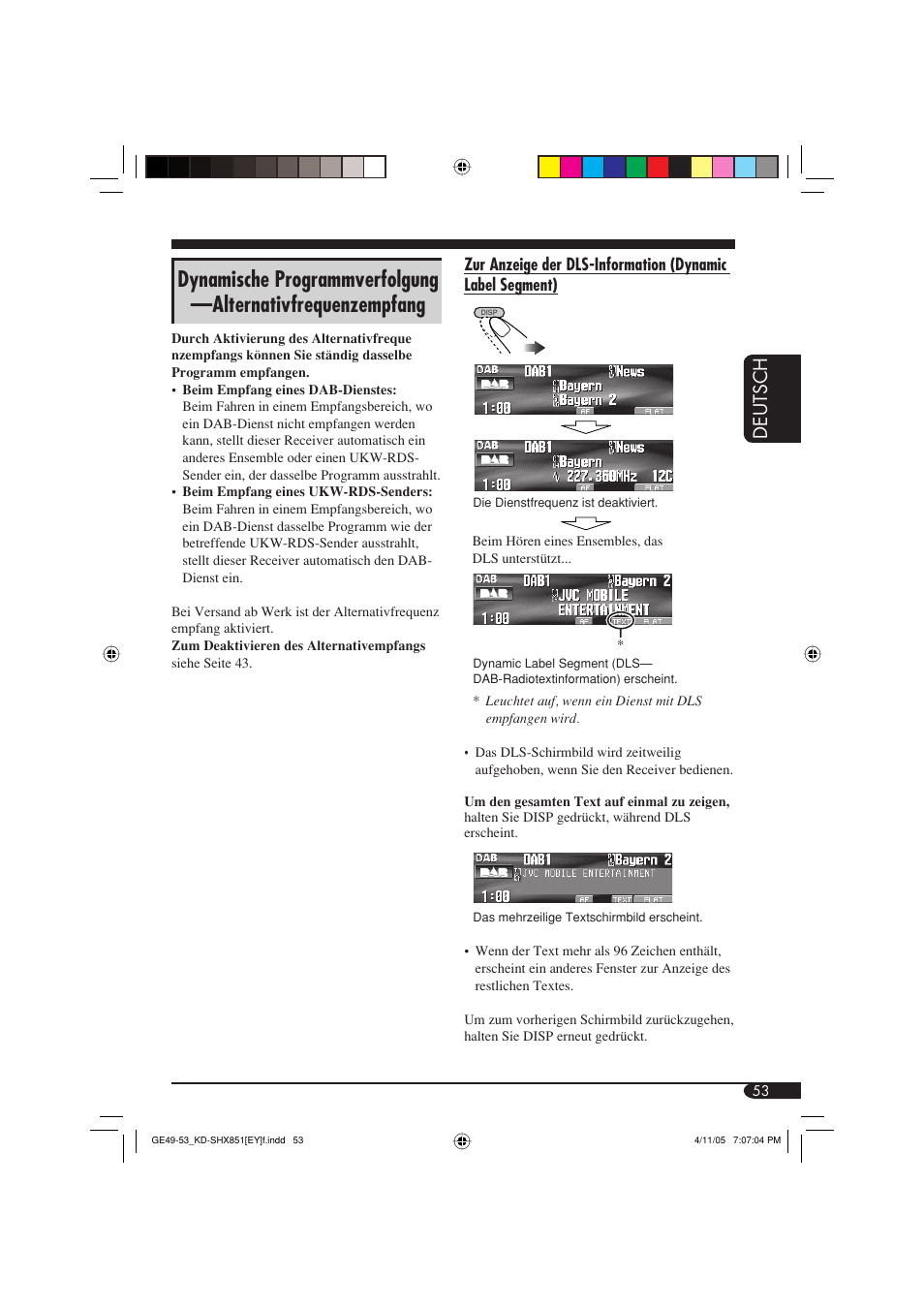 Deutsch | JVC KD-SHX851 User Manual | Page 117 / 195