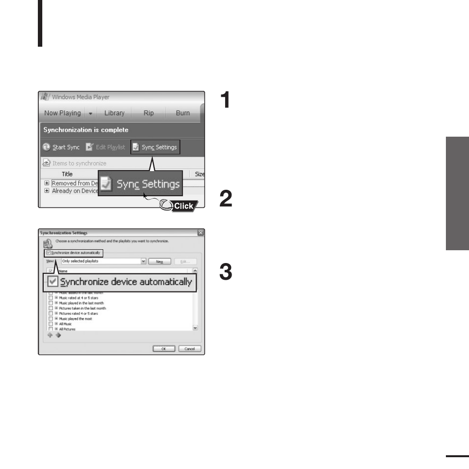 Transferring playlists from wmp10 | Samsung YP-F2J User Manual | Page 25 / 63