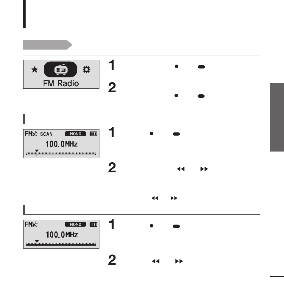 Listening to fm radio | Samsung YP-F2J User Manual | Page 33 / 63