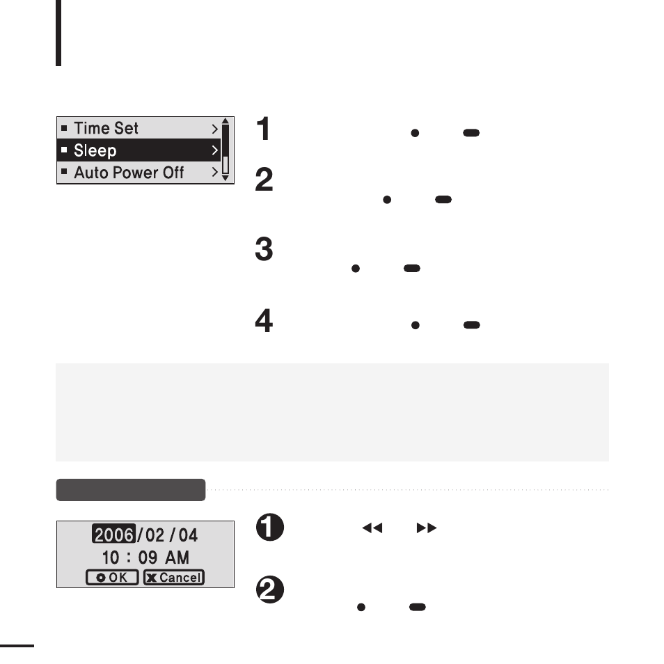 Setting time | Samsung YP-F2J User Manual | Page 42 / 63