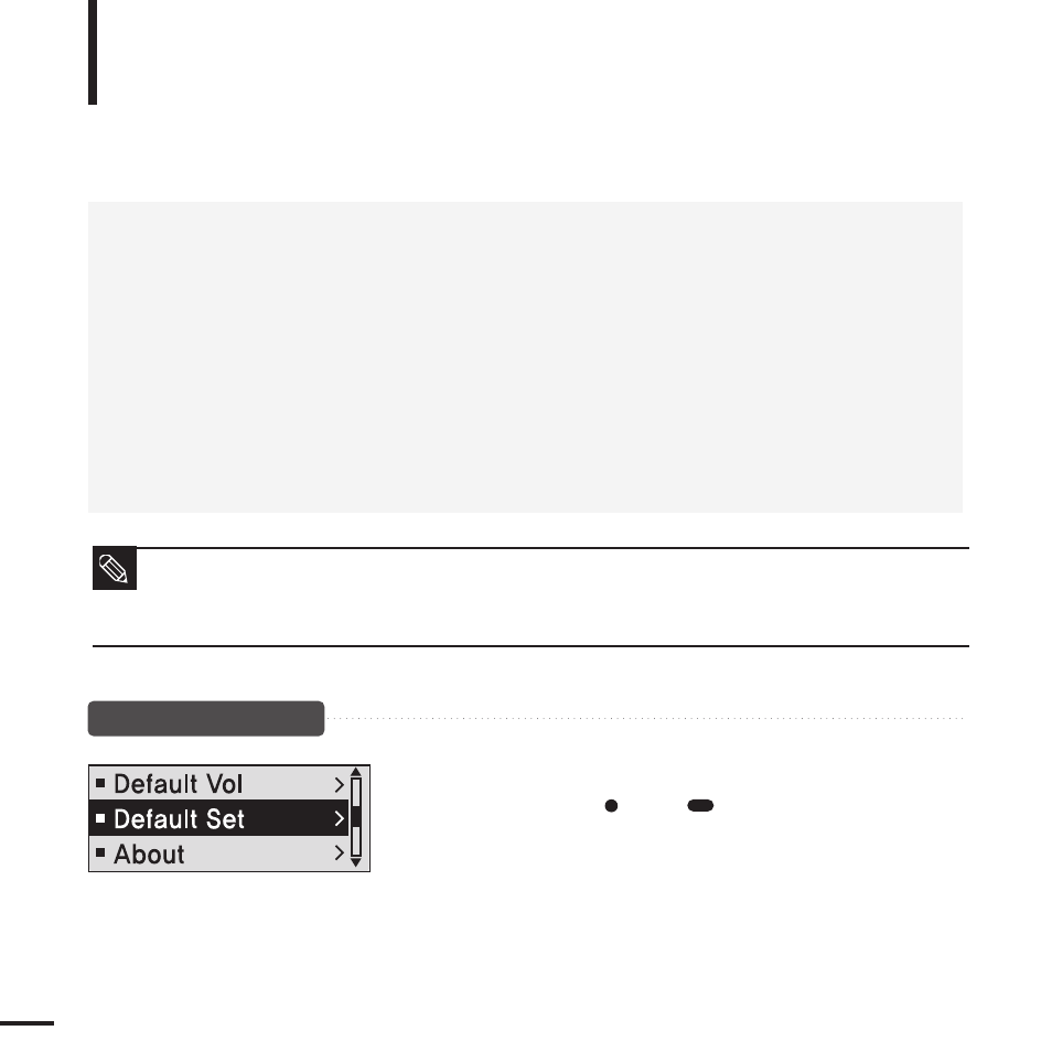 Setting the system, Continued), Default settings | Samsung YP-F2J User Manual | Page 46 / 63