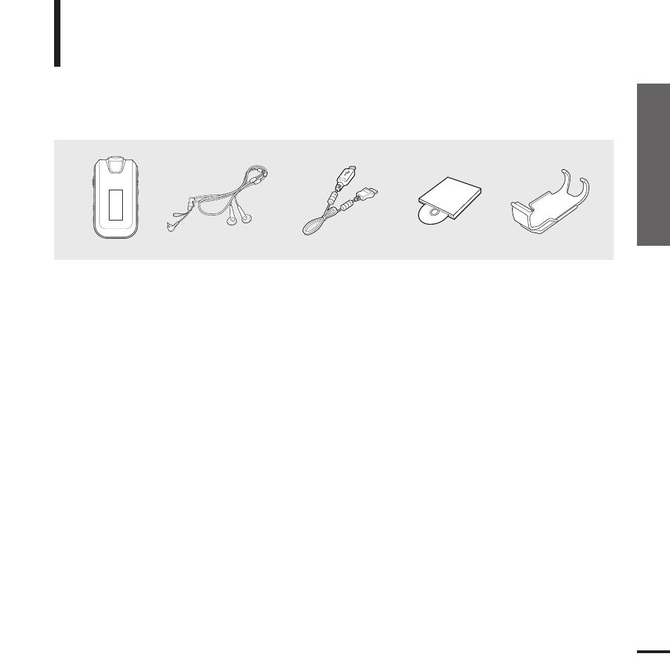 Checking the accessories, Checking the product and accessories | Samsung YP-F2J User Manual | Page 7 / 63