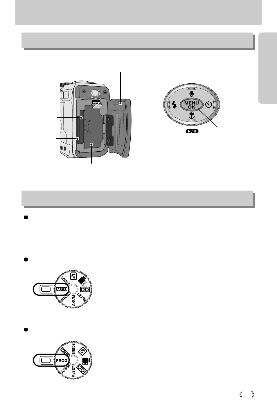 Identification of features, Side/ 5-function button mode dial | Samsung Digimax V50 User Manual | Page 13 / 124