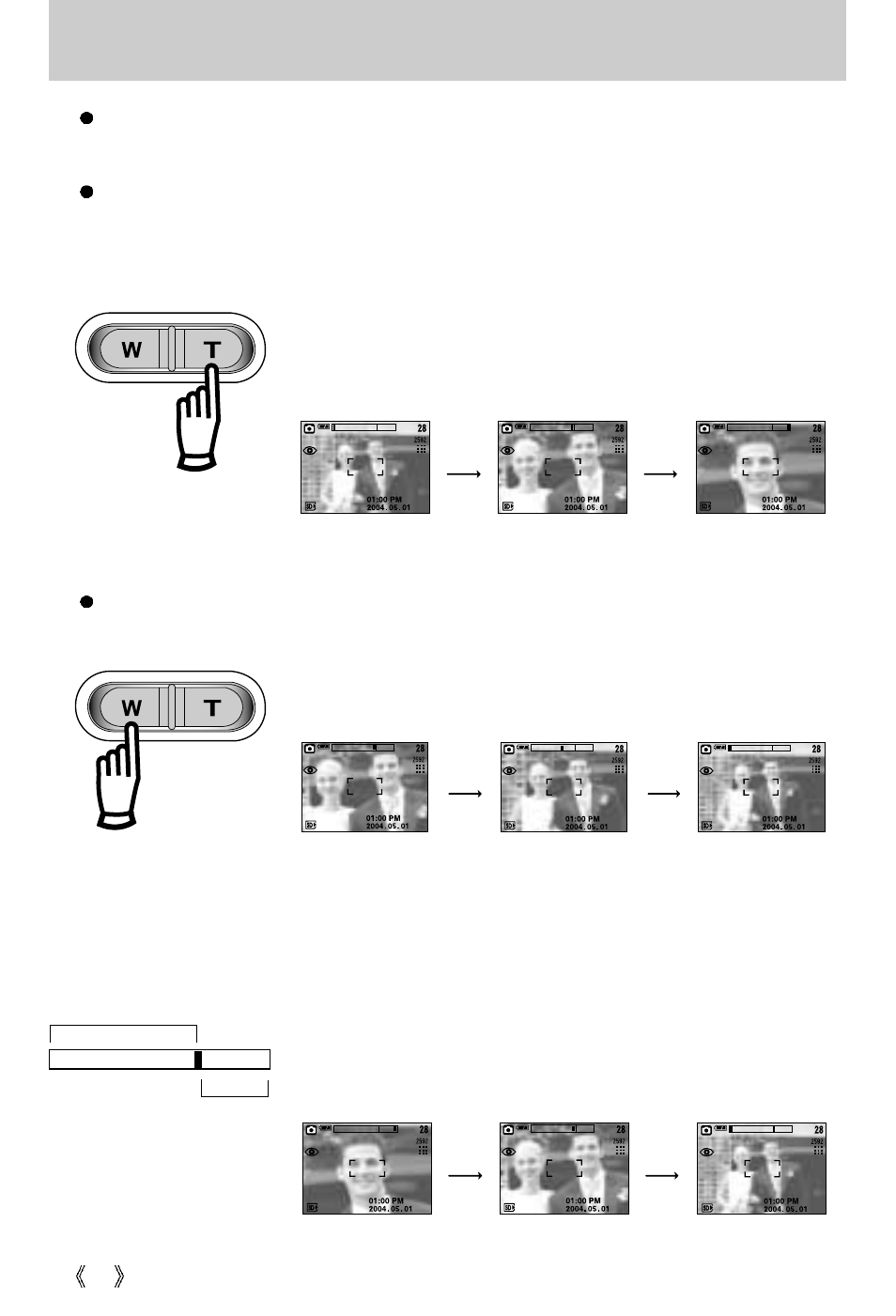 Zoom w/t button | Samsung Digimax V50 User Manual | Page 30 / 124