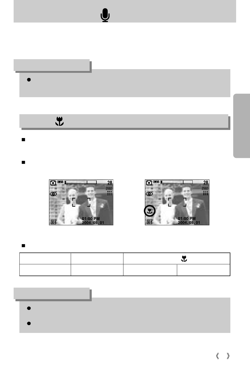Information, Macro( ) / down button (focusing) | Samsung Digimax V50 User Manual | Page 33 / 124