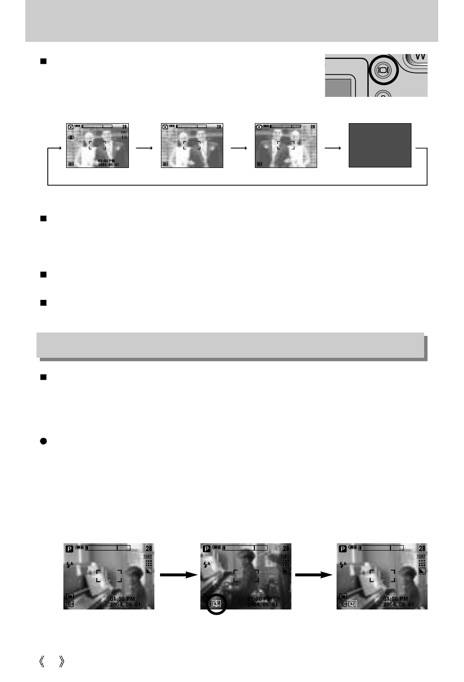 Lcd button, Ael button (automatic exposure lock) | Samsung Digimax V50 User Manual | Page 46 / 124