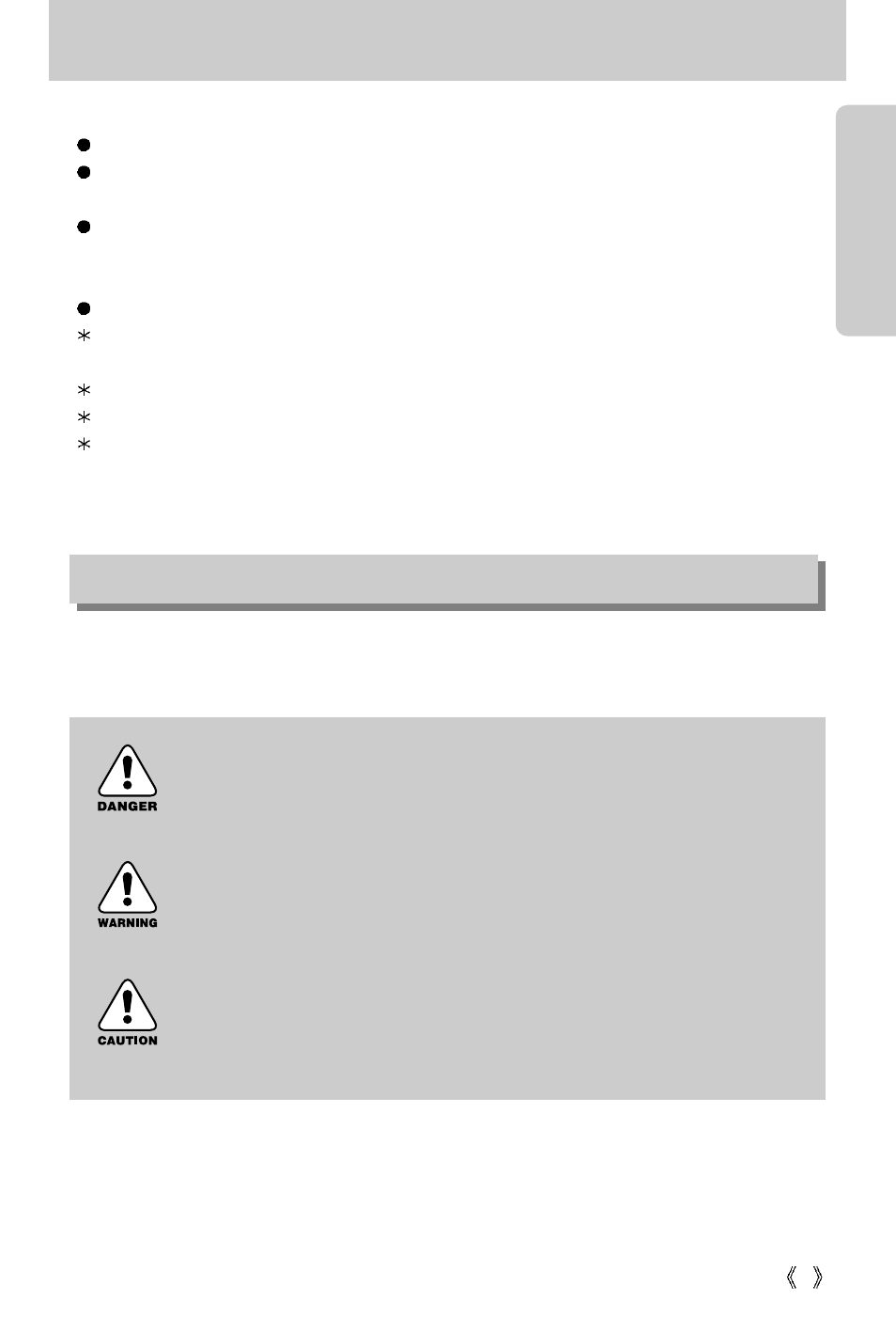 Getting to know your camera, About the icons danger, Warning | Caution | Samsung Digimax V50 User Manual | Page 5 / 124