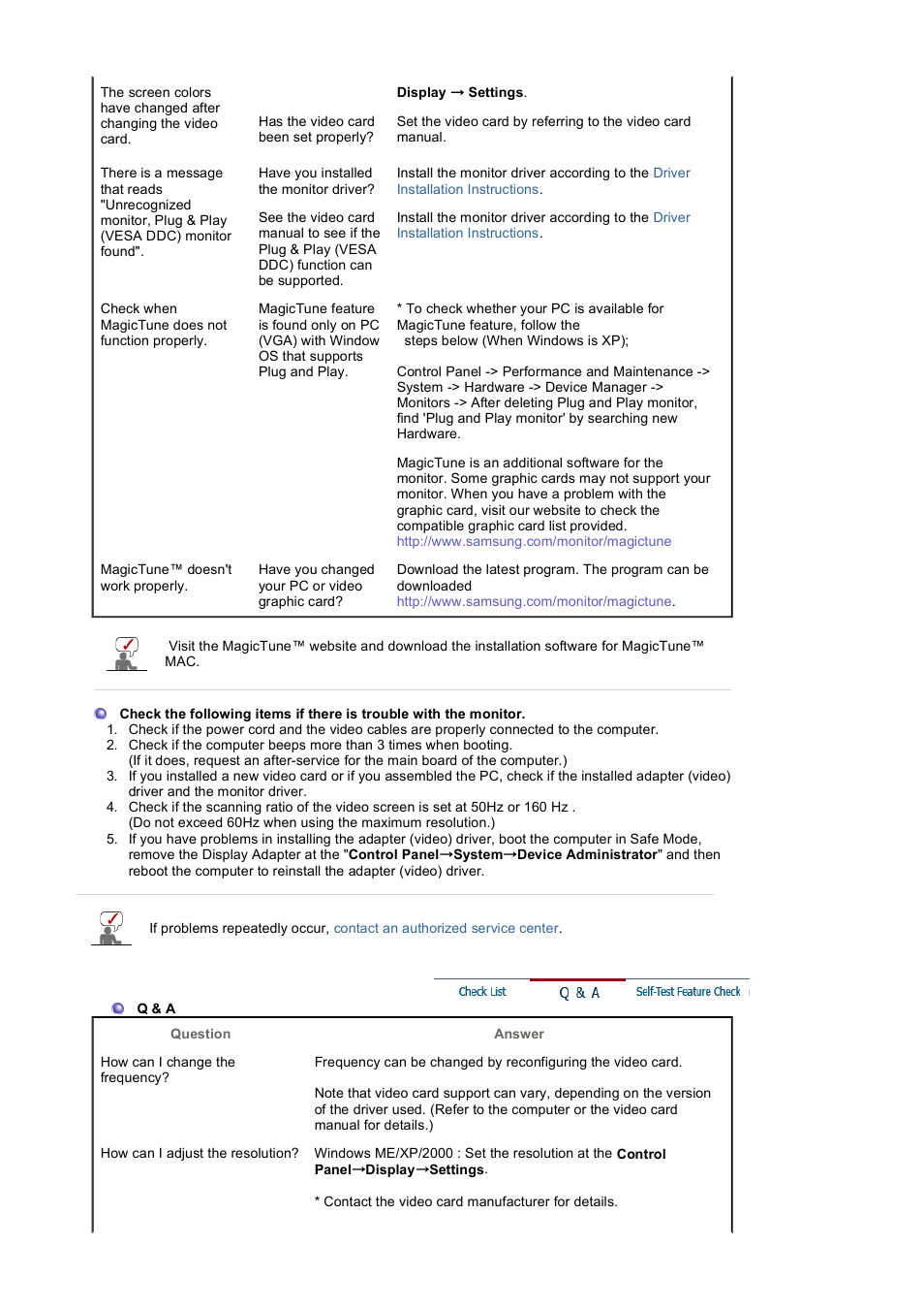 Q & a | Samsung 1100MB User Manual | Page 48 / 62