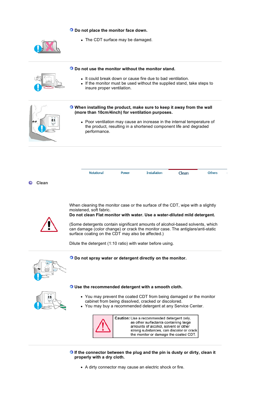 Clean | Samsung 1100MB User Manual | Page 5 / 62