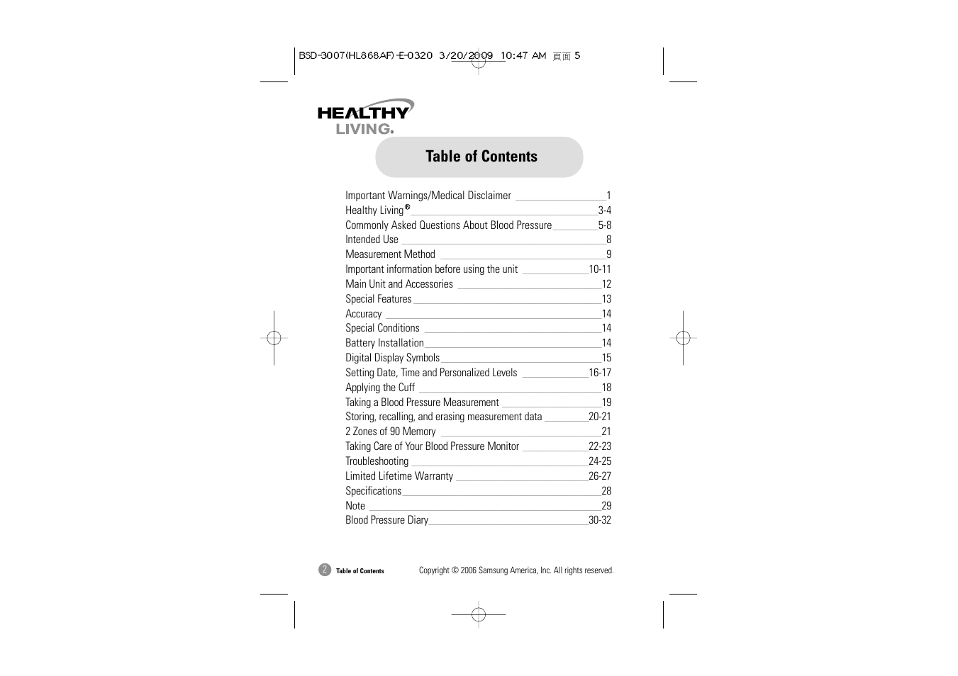 Samsung BSD-3007 User Manual | Page 3 / 66