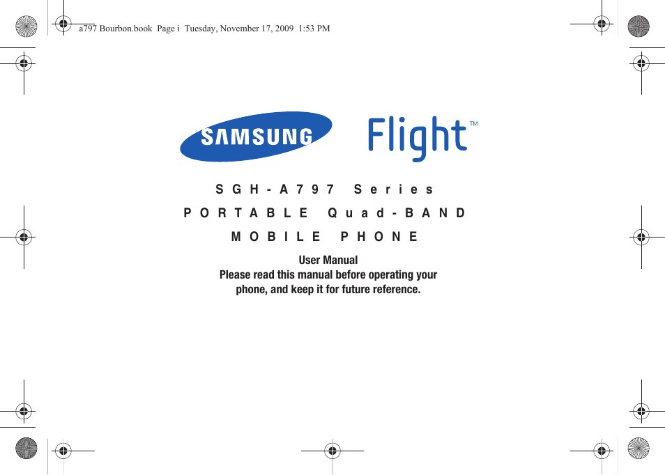 Samsung FLIGHT SGH-A797 User Manual | 177 pages