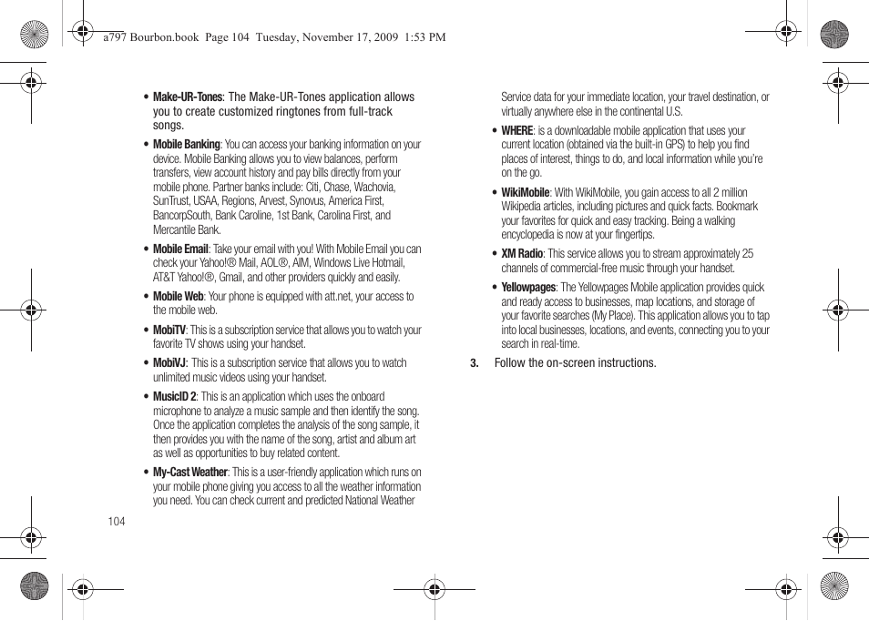 Samsung FLIGHT SGH-A797 User Manual | Page 108 / 177