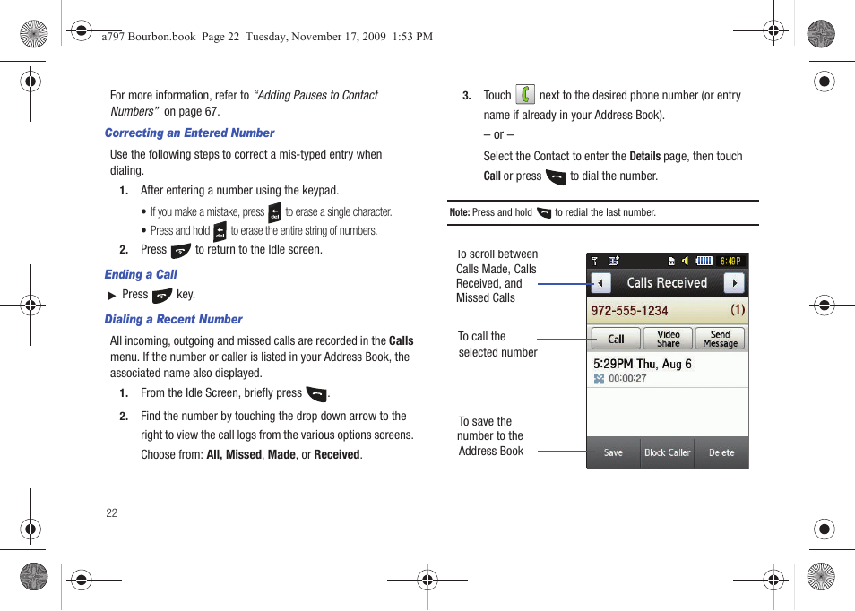 Samsung FLIGHT SGH-A797 User Manual | Page 26 / 177