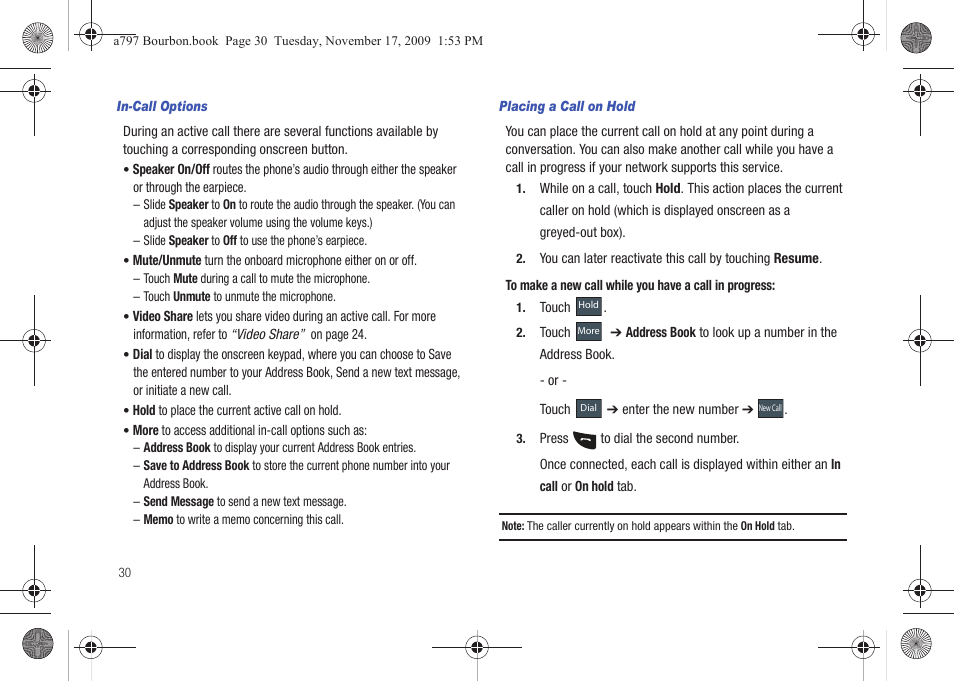 Samsung FLIGHT SGH-A797 User Manual | Page 34 / 177