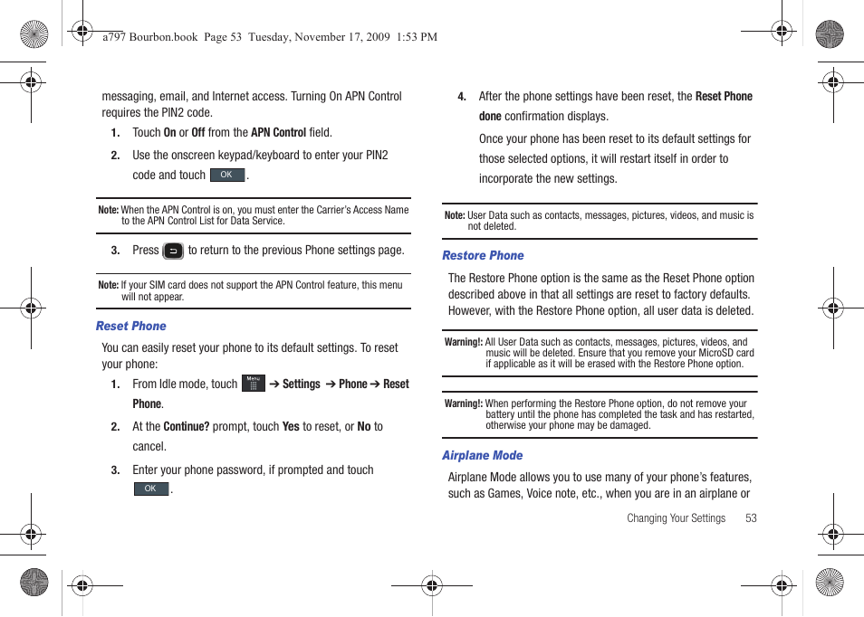 Samsung FLIGHT SGH-A797 User Manual | Page 57 / 177