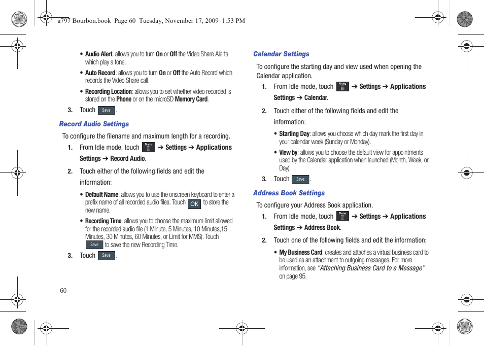 Samsung FLIGHT SGH-A797 User Manual | Page 64 / 177