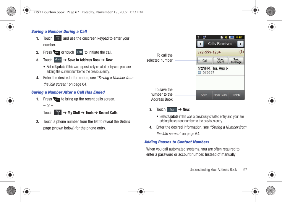 Samsung FLIGHT SGH-A797 User Manual | Page 71 / 177
