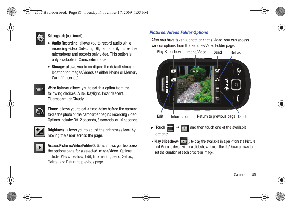 Samsung FLIGHT SGH-A797 User Manual | Page 89 / 177