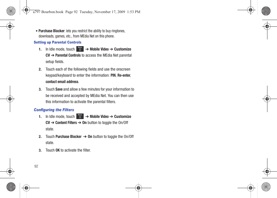 Samsung FLIGHT SGH-A797 User Manual | Page 96 / 177