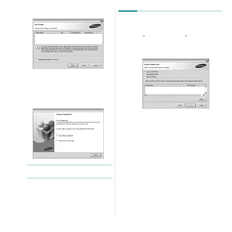 Reinstalling printer software | Samsung SCX-4828FN User Manual | Page 107 / 143