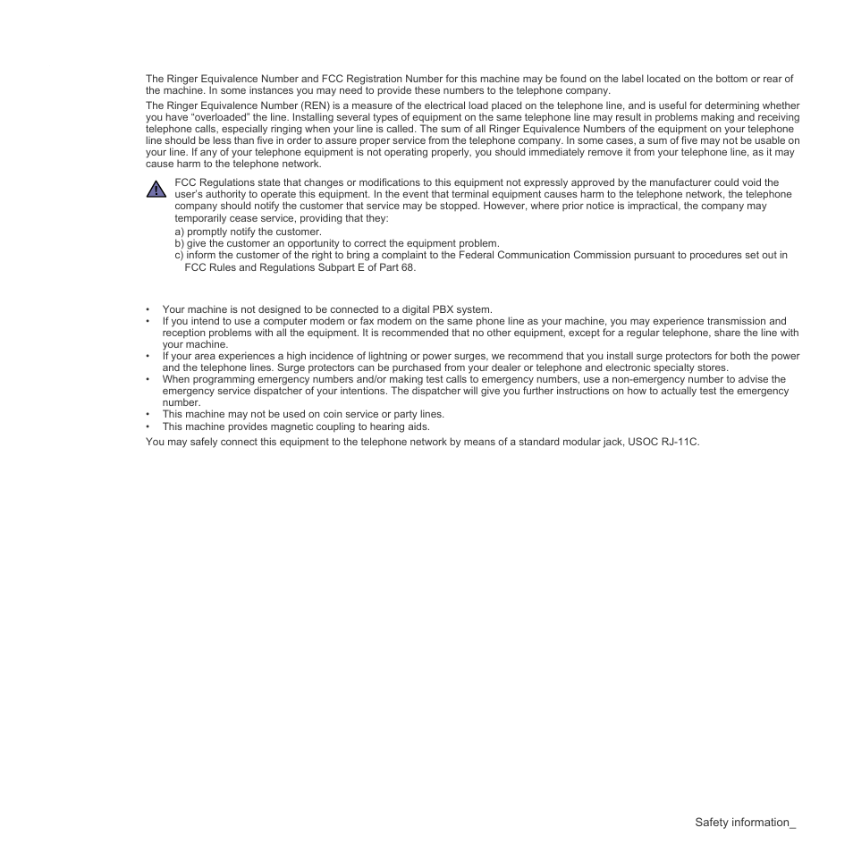 Ringer equivalence number | Samsung SCX-4828FN User Manual | Page 9 / 143