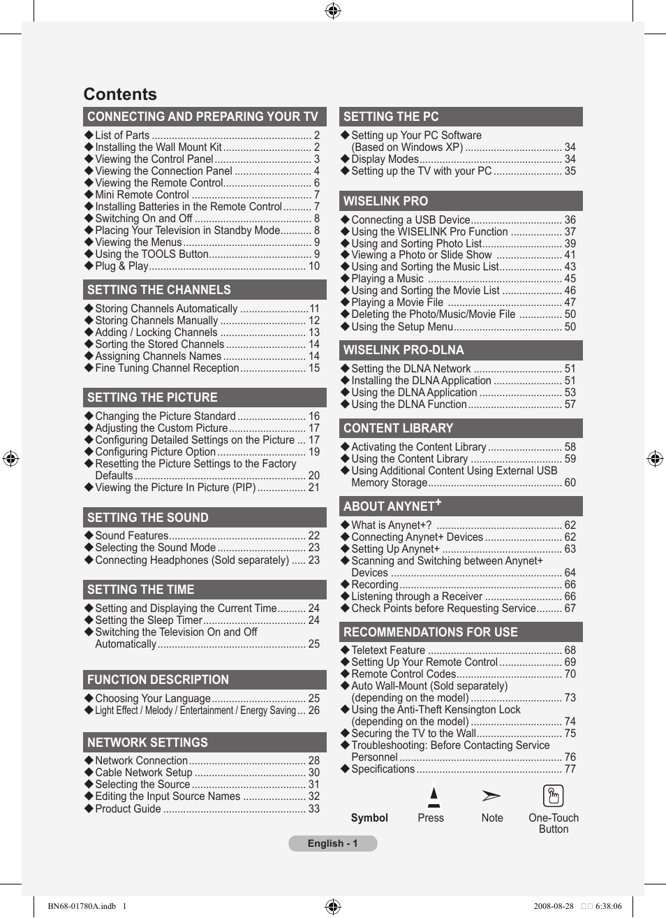 Samsung BN68-01780A-00 User Manual | Page 3 / 79