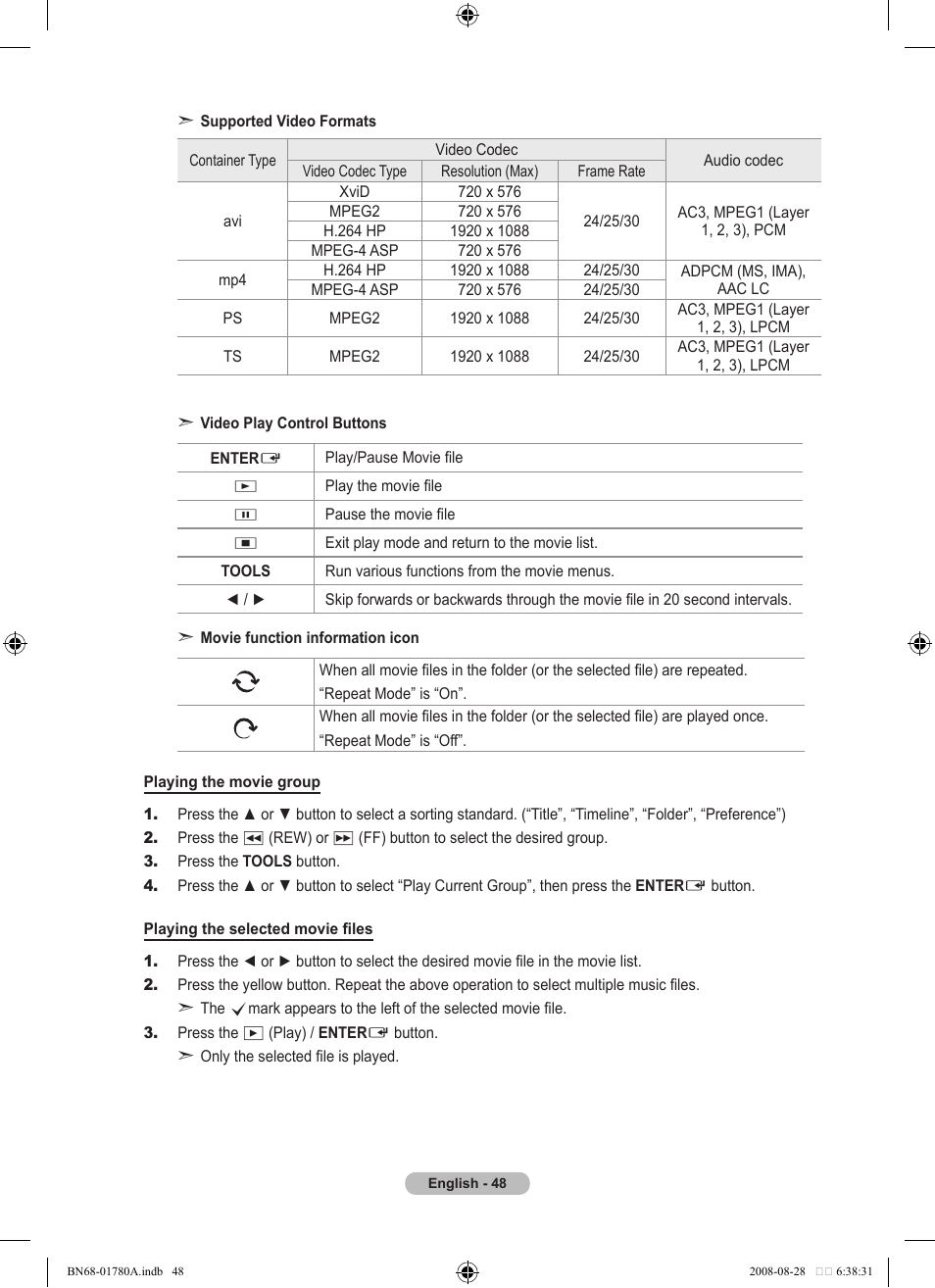 Samsung BN68-01780A-00 User Manual | Page 50 / 79
