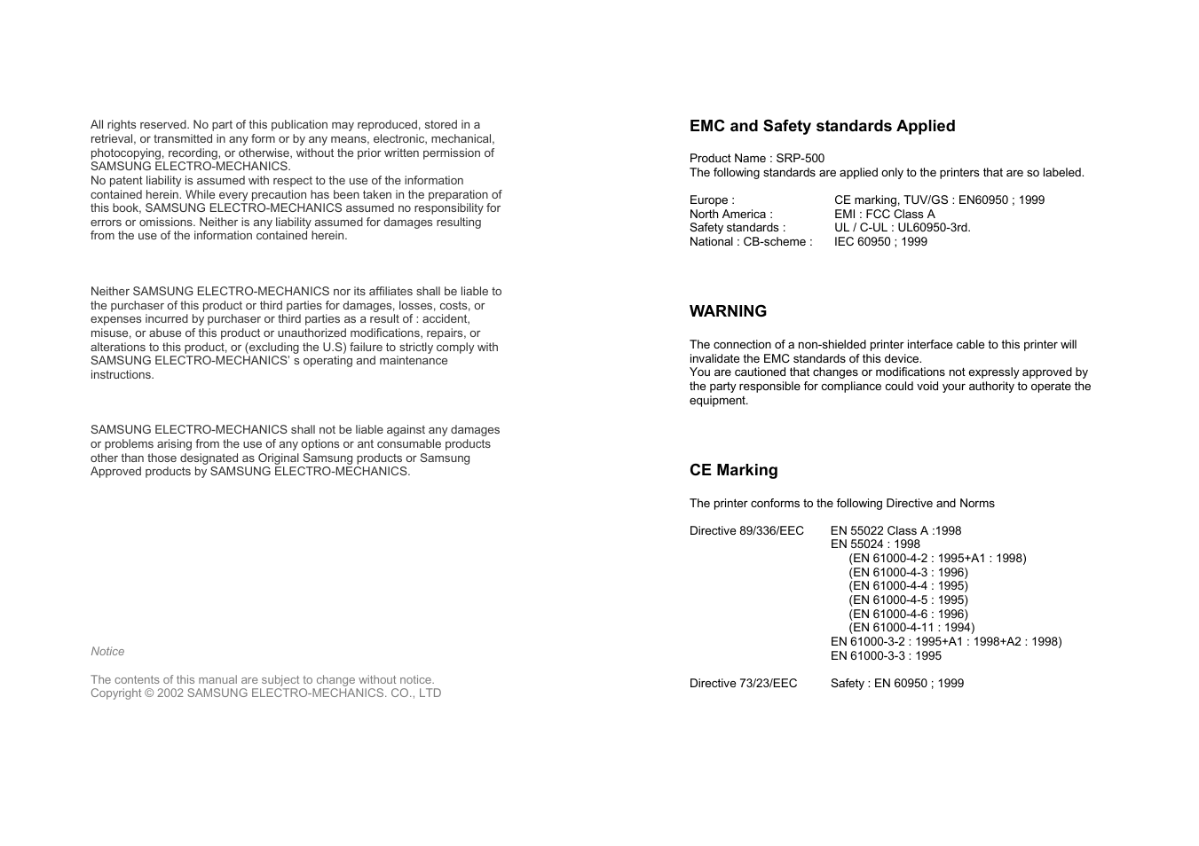 Samsung SRP-500 User Manual | Page 3 / 41