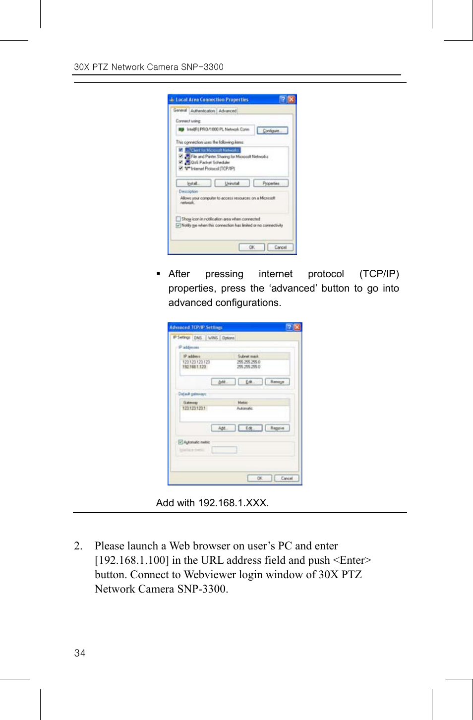 Samsung IPOLIS SNP-3300 User Manual | Page 38 / 116